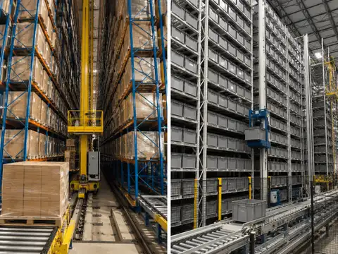 Unit-load pallet ASRS compared with mini-load automated storage for totes and smaller inventory