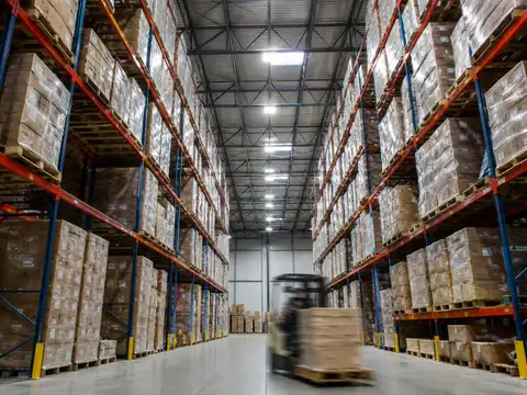 Tall pallet racking using warehouse clear height for additional vertical storage capacity